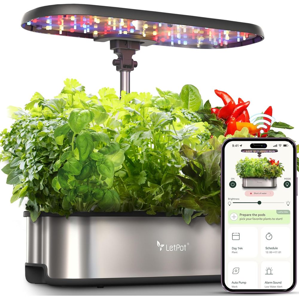 Smart Garden Led Lights - 12-Pod Hydroponic Herb Garden Indoor Kit,