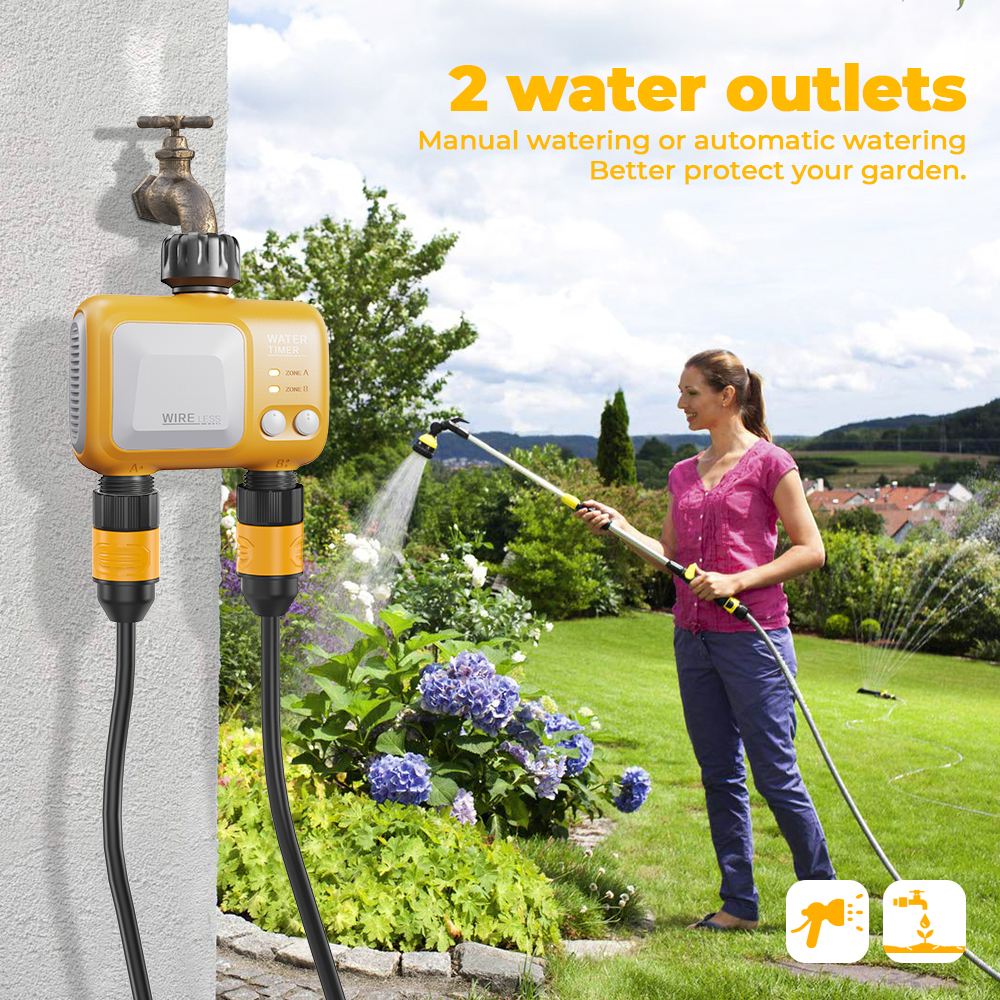 Wifi Irrigation Timer - Eshico Summer Wireless 2-Zone Water Timer