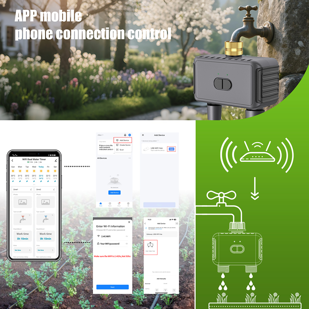 Wifi Automatic Water Timer Dua – обзор и цена Wifi Irrigation Timer