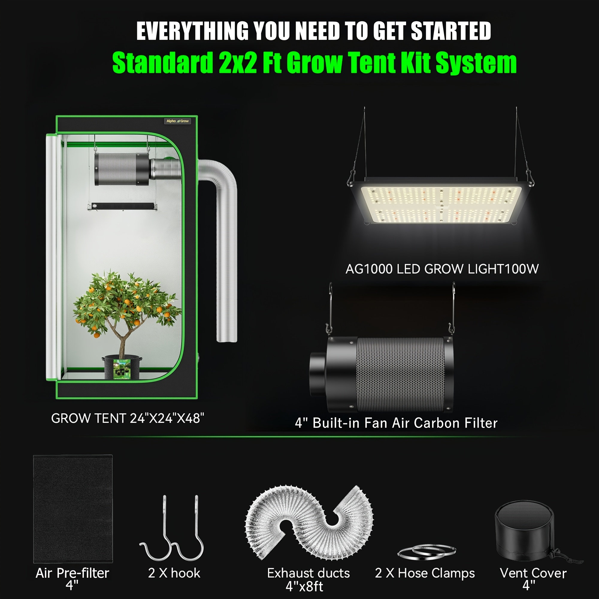 ALPHAGROW Complete Indoor Grow – обзор и цена Grow Tent Complete Kit