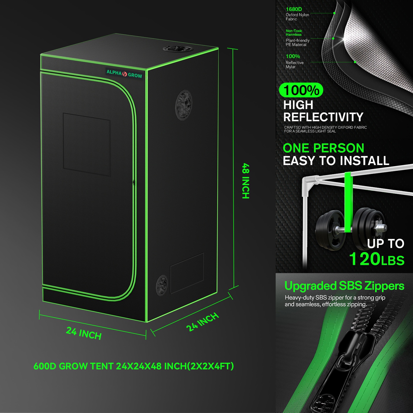 ALPHAGROW Complete Indoor Grow – обзор и цена Grow Tent Complete Kit