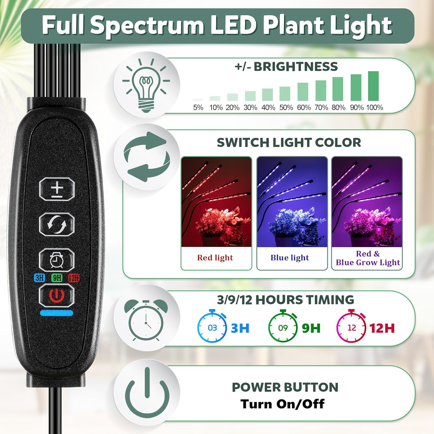 USB Phyto Lamp Full Spectrum H – обзор и цена Plant Grow Light Full Spectrum