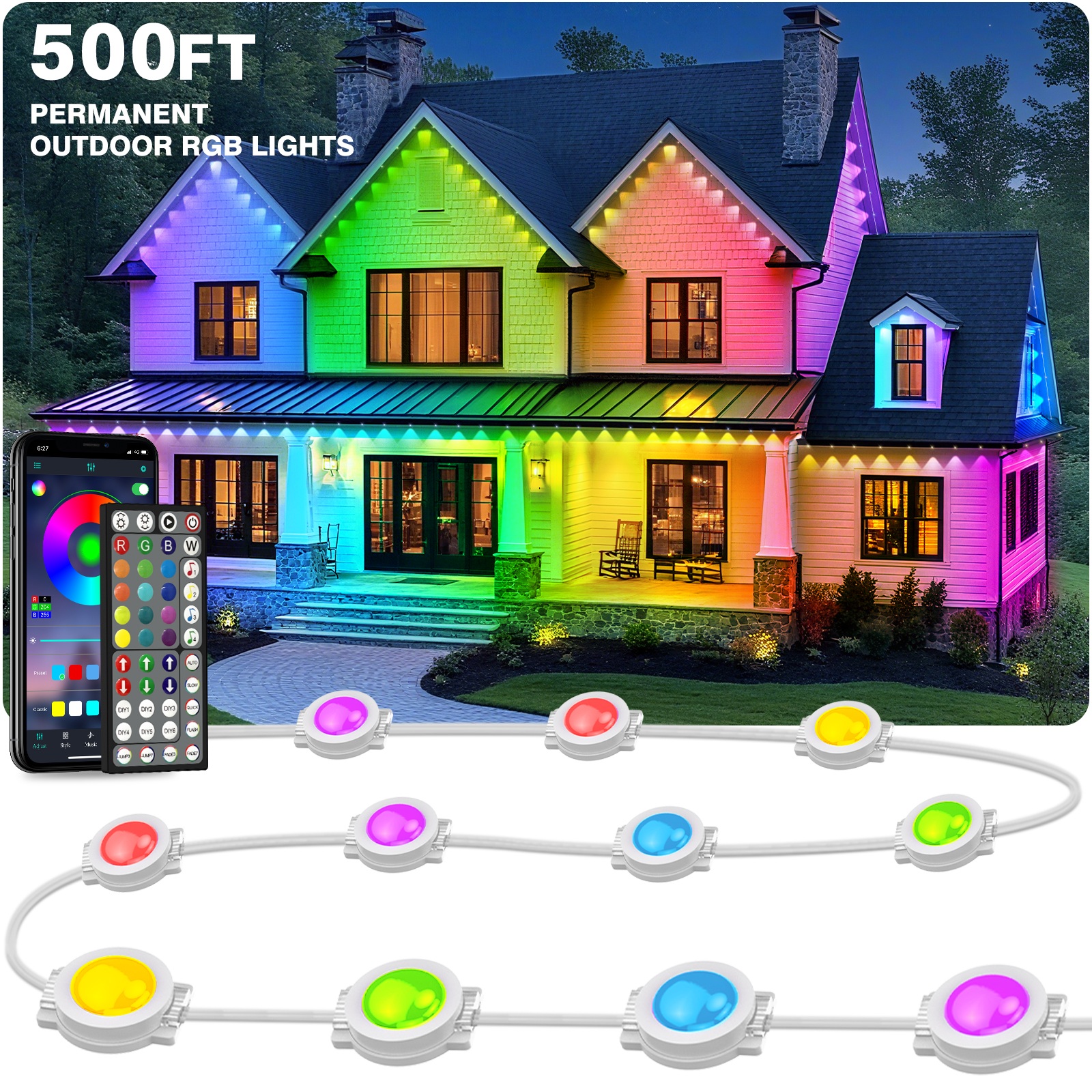 500FT Permanent Outdoor LED St – обзор и цена Smart Garden Led Lights