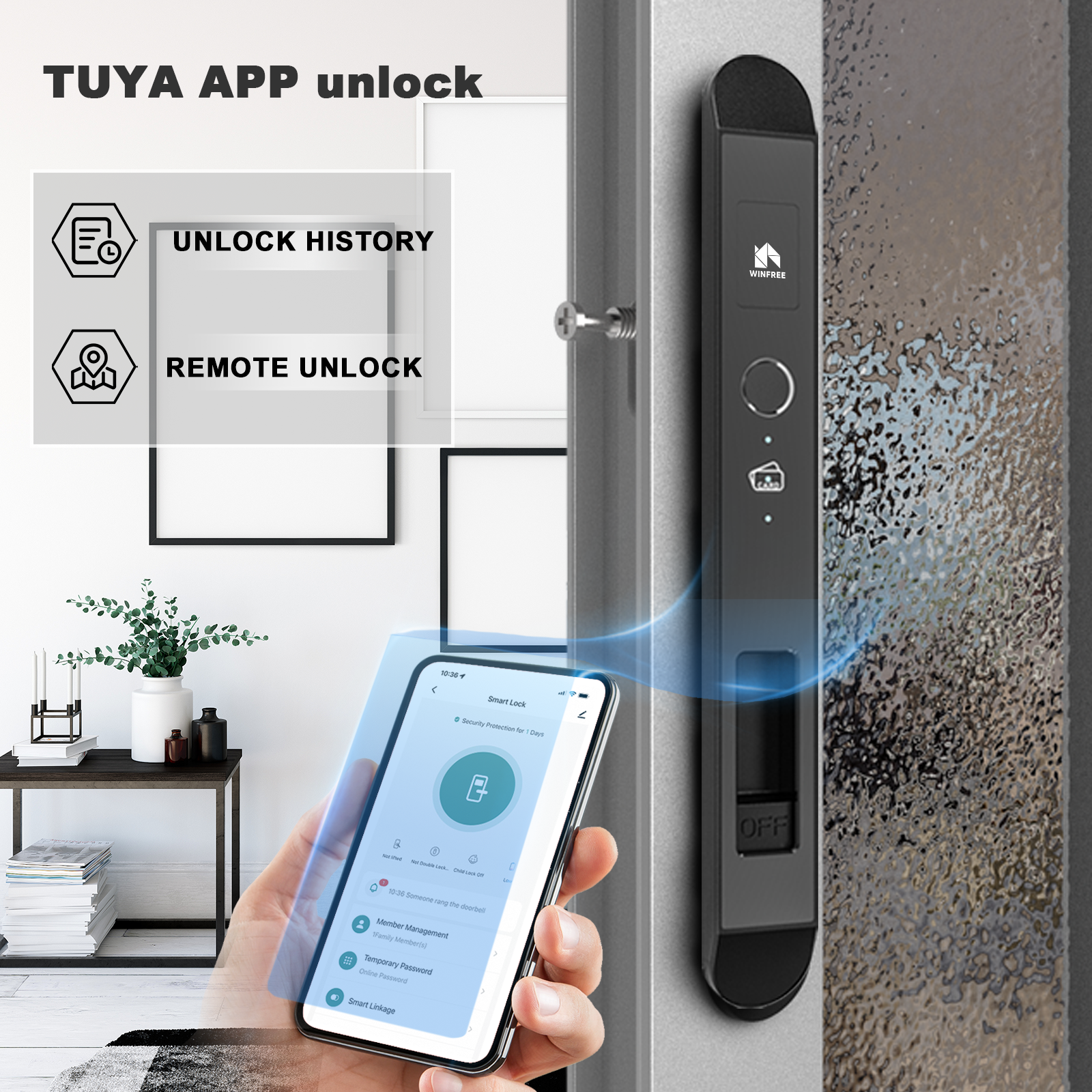 WINFREE Sliding Door Smart Loc – обзор и цена Smart Garden Home Assistant