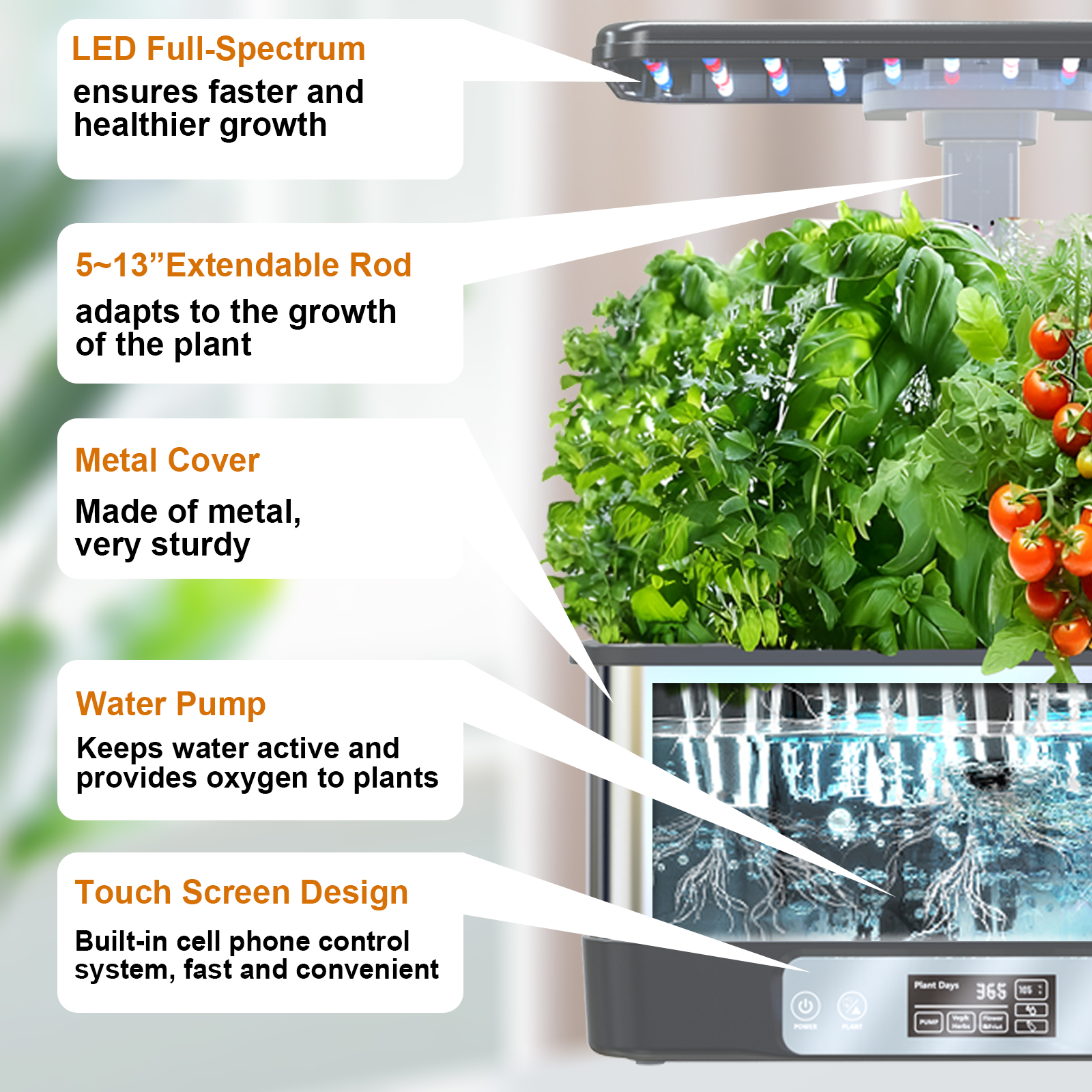 Smart Hydroponic System with L – обзор и цена Smart Garden Led Lights