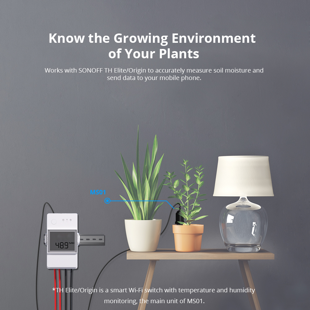 SONOFF MS01 Soil Moisture Sens – обзор и цена Smart Garden Test