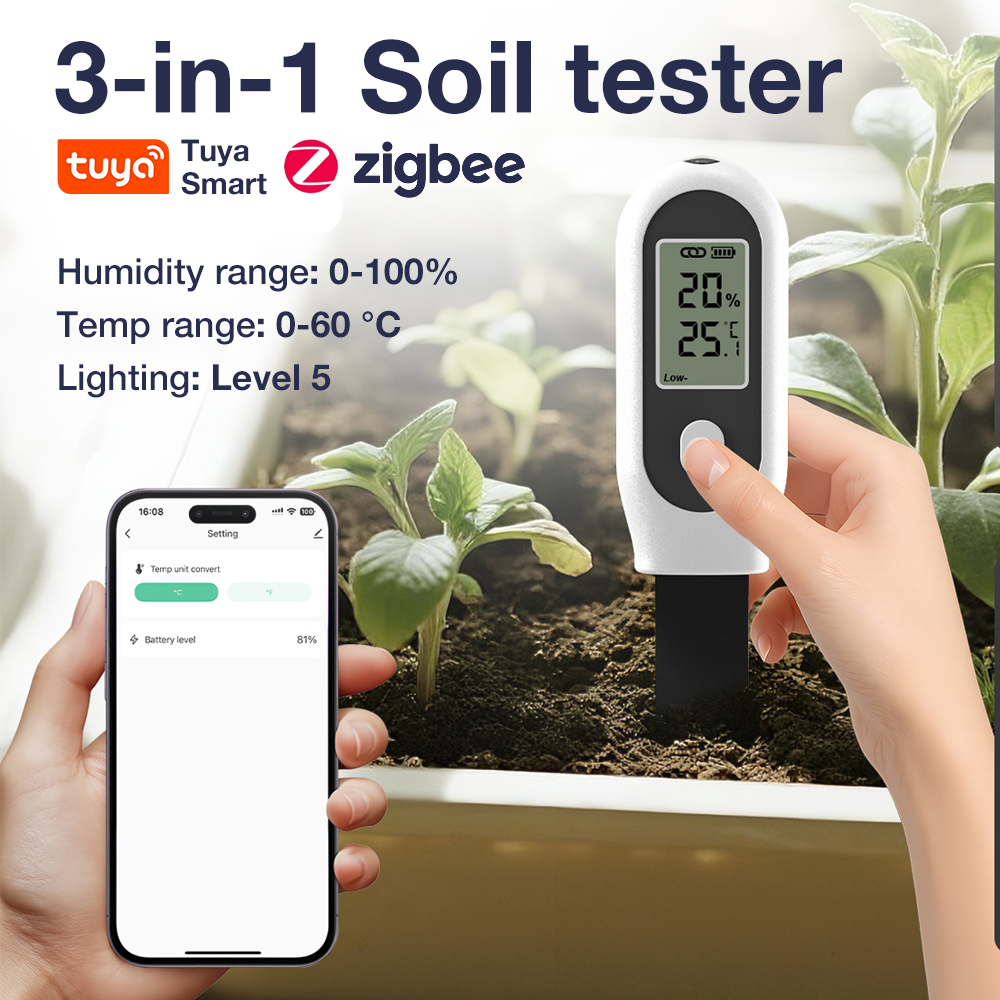 Tuya Zigbee 3 in 1 Soil Temper – обзор и цена Smart Garden Home Assistant