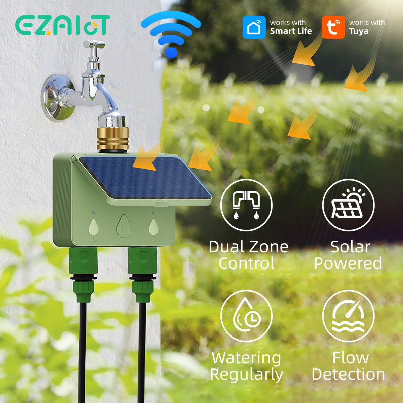 WiFi Water Timer 2 Zone Solar  – обзор и цена Wifi Irrigation Timer